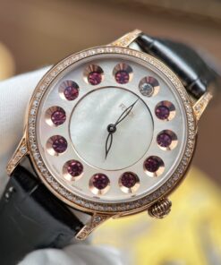 Đồng hồ nữ Fendi Crazy Carats Rep 1 1 mạ vàng hồng mặt khảm xà cừ trắng 36mm (2)