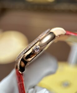 Đồng hồ nữ Fendi Crazy Carats Replica 11 mặt khảm xà cừ hồng dây da 36mm (2)