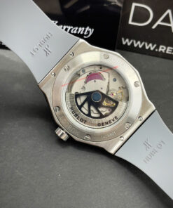 Đồng Hồ Hublot Orlinski nam đính đá dây cao su xám máy nhật giá rẻ fake cao cấp 40mm