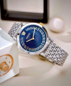 Đồng Hồ Versace VE6C00623 Greca Time dây kim loại mặt xanh blue like auth 35mm