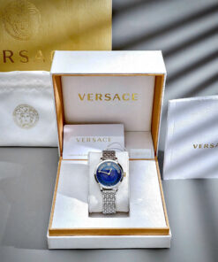 Đồng Hồ Versace VE6C00623 Greca Time dây kim loại mặt xanh blue like auth 35mm