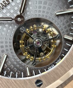 Đồng hồ Audemars Piguet Replica 11 Royal Oak Flying Tourbillon 26530OR mặt xám vỏ mạ vàng hồng 41mm (2)