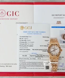 Đồng hồ Audemars Piguet chế tác bọc vàng thật mặt trắng 37mm (2)