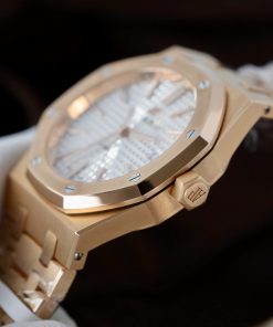 Đồng hồ Audemars Piguet chế tác bọc vàng thật mặt trắng 37mm (2)