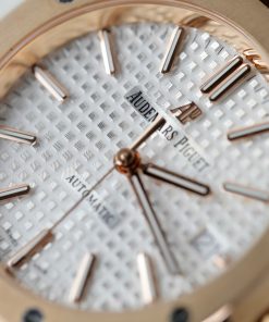 Đồng hồ Audemars Piguet chế tác bọc vàng thật mặt trắng 37mm (2)