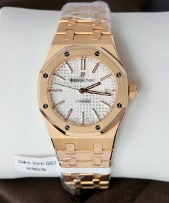Đồng hồ Audemars Piguet chế tác bọc vàng thật mặt trắng 37mm (2)