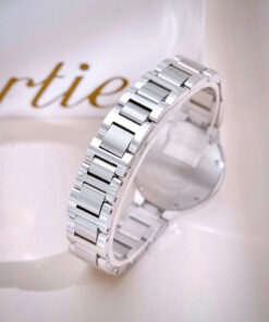 Đồng hồ Cartier Ballon Bleu nữ đính full đá cọc số la mã dây kim loại fake cao cấp 33mm