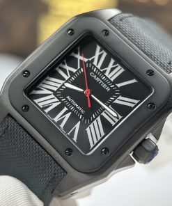 Đồng hồ Cartier Santos Rep 11 vỏ thép mạ DLC máy cơ tự động 51.1×41 (1)