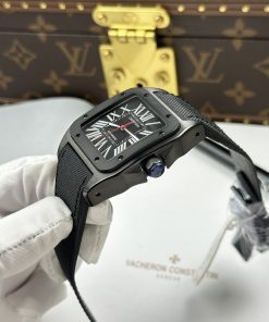 Đồng hồ Cartier Santos Rep 11 vỏ thép mạ DLC máy cơ tự động 51.1×41 (1)