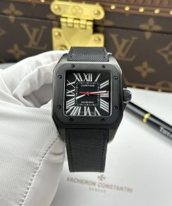 Đồng hồ Cartier Santos Rep 11 vỏ thép mạ DLC máy cơ tự động 51.1×41 (1)