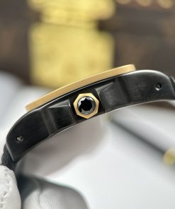 Đồng hồ Cartier Santos Rep 11 vỏ thép mạ DLC viền vàng 51.1×41 (2)