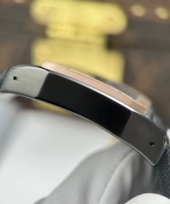 Đồng hồ Cartier Santos chế tác vỏ thép mạ DLC viền vàng hồng 51.1×41 (2)