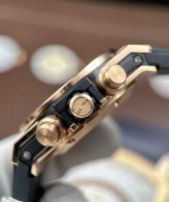 Đồng hồ Hublot Big Bang Unico King Gold Rep 11 đính full đá dây cao su 45mm (2)