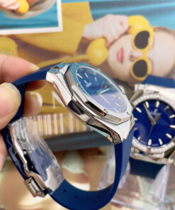 Đồng hồ Hublot Orlinski dây cao su mặt xanh blue máy cơ nhật giá rẻ 40mm