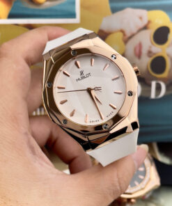 Đồng hồ Hublot Orlinski nam dây cao su trắng máy nhật giá rẻ fake cao cấp 40mm