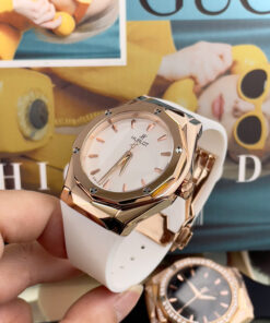 Đồng hồ Hublot Orlinski nam dây cao su trắng máy nhật giá rẻ fake cao cấp 40mm