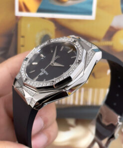 Đồng hồ Hublot Orlinski nam đính đá dây cao su máy nhật giá rẻ fake cao cấp 40mm