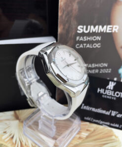 Đồng hồ Hublot Orlinski nam trắng dây cao su máy nhật giá rẻ fake cao cấp 40mm