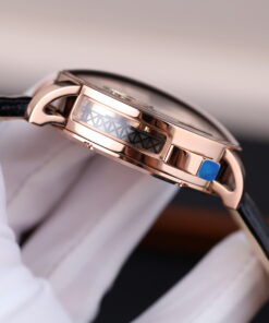 Đồng hồ Jacob & Co Oil Pump Replica 11 vỏ mạ vàng hồng dây da 44mm (1)