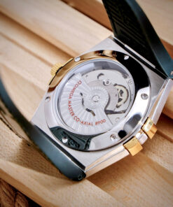 Đồng hồ Omega Constellation nam mặt xanh lá dây da fake cao cấp 41mm