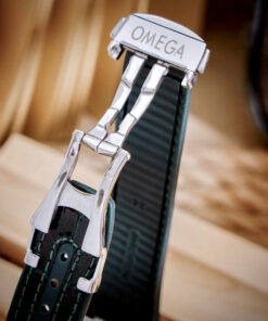 Đồng hồ Omega Constellation nam mặt xanh lá dây da fake cao cấp 41mm