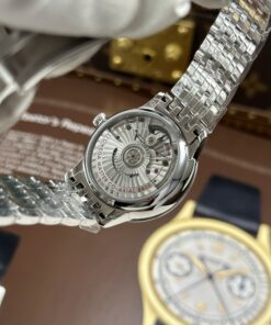 Đồng hồ Omega Replica 11 De Ville Prestige mặt số khảm xà cừ màu trắng 34mm (2)