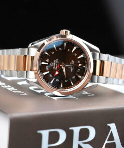Đồng hồ Omega Seamaster Aqua Terra GMT Replica 11 mặt nâu chocolate máy cơ Thuỵ Sỹ nhà máy VS 41 (2)