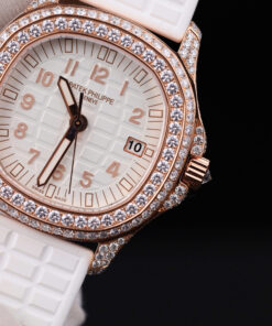 Đồng hồ Patek Philippe Aquanaut 5067 Replica 11 vỏ bọc vàng 18K đính full moissanite 35 (2)