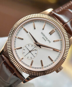 Đồng hồ Patek Philippe Rep 11 Calatrava 6119R mặt trắng vỏ mạ vàng hồng 39mm (1)