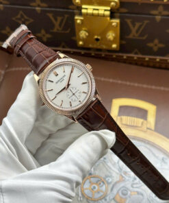 Đồng hồ Patek Philippe Rep 11 Calatrava 6119R mặt trắng vỏ mạ vàng hồng 39mm (1)