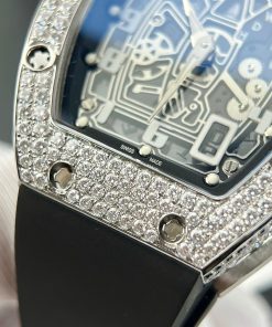 Đồng hồ Richard Mille RM67-01 chế tác đính full kim cương moissanite HongKong 38.7×47 (2)