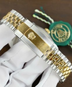 Đồng hồ Rolex DateJust nam chế tác mặt khảm xà cừ cọc số đính kim cương moissanite 41mm (2)