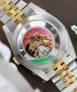 Đồng hồ Rolex DateJust nam chế tác mặt khảm xà cừ cọc số đính kim cương moissanite 41mm (2)