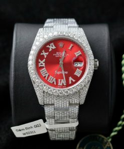 Đồng hồ Rolex Datejust Supreme chế tác đính full kim cương moissanite 41mm (2)