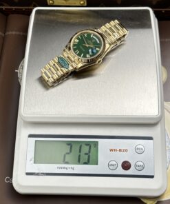 Đồng hồ Rolex Day-Date Rep 11 mặt xanh lá cây máy calibre 3255 Thuỵ Sỹ xưởng RC 40mm (2)