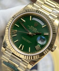 Đồng hồ Rolex Day-Date Rep 11 mặt xanh lá cây máy calibre 3255 Thuỵ Sỹ xưởng RC 40mm (2)