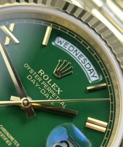 Đồng hồ Rolex Day-Date Rep 11 mặt xanh lá cây máy calibre 3255 Thuỵ Sỹ xưởng RC 40mm (2)