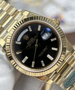 Đồng hồ Rolex Day-Date Replica cao cấp mặt đen máy calibre 3255 Thuỵ Sỹ xưởng RC 40mm (2)