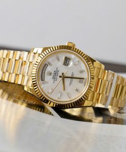 Đồng hồ Rolex Day-Date chế tác mặt MOP bọc vàng thật 40mm (2)