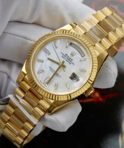 Đồng hồ Rolex Day-Date chế tác mặt MOP bọc vàng thật 40mm (2)