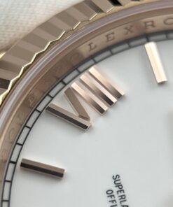 Đồng hồ Rolex Day-Date chế tác mặt trắng sứ trọng lượng 212 gram chuẩn auth xưởng RC 40mm (2)