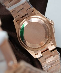 Đồng hồ Rolex Day-Date mặt thiên thạch chế tác bọc vàng thật viền đính moissanite baguette 36mm (2)