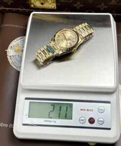 Đồng hồ Rolex Day-Date nam Rep 11 mặt vàng champagne trọng lượng 212 gram chuẩn auth xưởng RC 40mm (2)