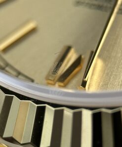 Đồng hồ Rolex Day-Date nam Rep 11 mặt vàng champagne trọng lượng 212 gram chuẩn auth xưởng RC 40mm (2)