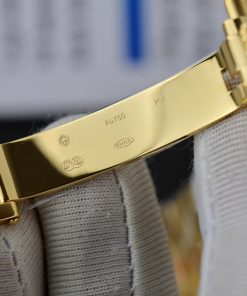 Đồng hồ Rolex Day-Date nam chế tác bọc vàng thật viền & mặt số đính kim cương moissanite 40mm (2)