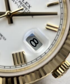 Đồng hồ Rolex Day-Date nam chế tác mặt trắng sứ máy calibre 3255 Thuỵ Sỹ xưởng RC 40mm (2)