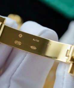 Đồng hồ Rolex Day-Date nam mặt đen chế tác bọc vàng thật viền đính kim cương moissanite baguette 40mm (2)