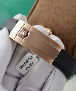 Đồng hồ Rolex Yacht-Master II chếc tác bọc vàng + mặt số đính full moissantie HongKong 40mm (2)