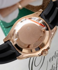 Đồng hồ Rolex Yacht-Master II chếc tác bọc vàng + mặt số đính full moissantie HongKong 40mm (2)