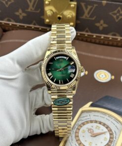 Đồng hồ Rolex nam chế tác Day-Date mặt xanh ombre máy calibre 3255 Thuỵ Sỹ xưởng RC 40mm (2)